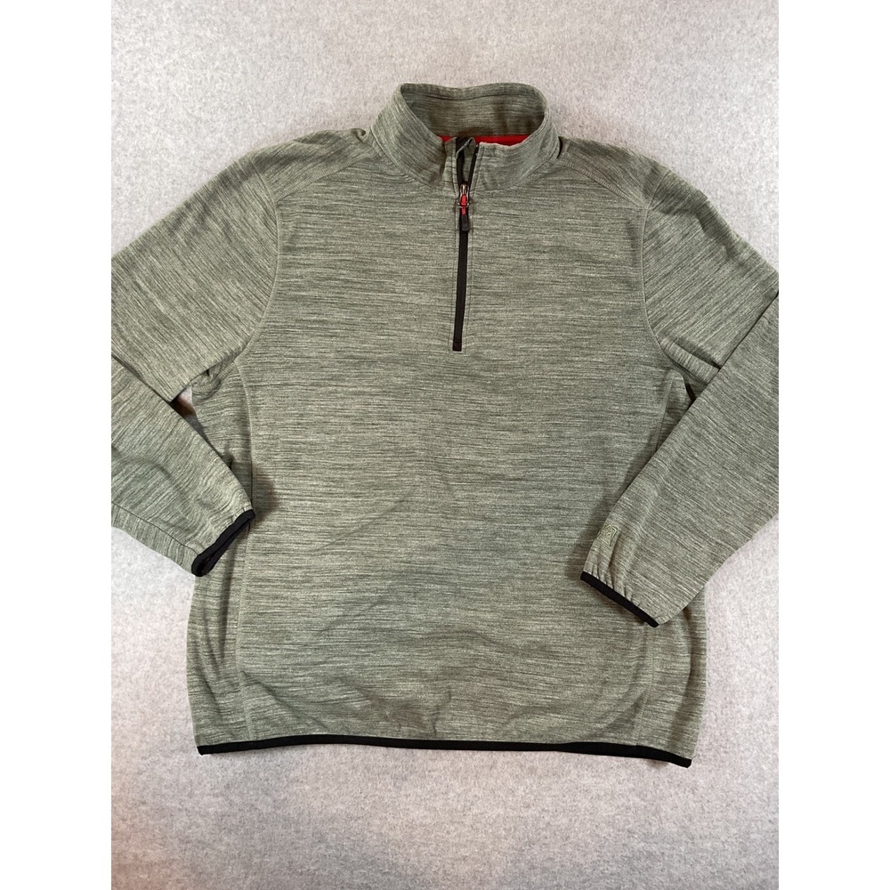 Avalanche Outdoor Supply Mens XL Quarter Zip Pullover Heather Green CAM150U #713